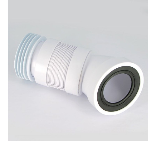 Труба фановая гофрированная McAlpine L=315-440 мм, угол 45°, с манжетой, вход 97-107 мм, выход 110 мм MRWC-F16R
