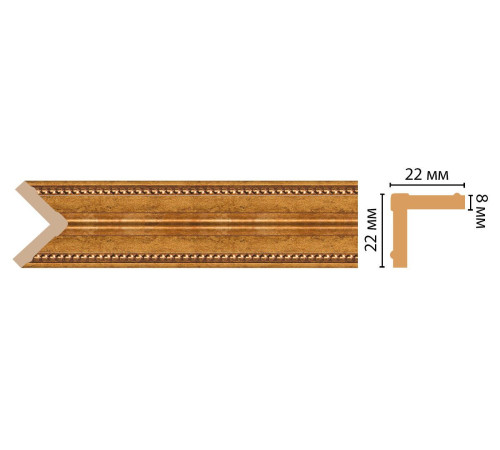 Угол декоративный DECOMASTER 116M-58 22х22х2400 мм 116M-58