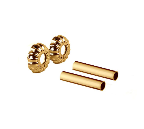 Комплект декоративных трубок SR Rubinetterie Ретро 70 мм D 18-20-1/2 золото 0497-1500D070
