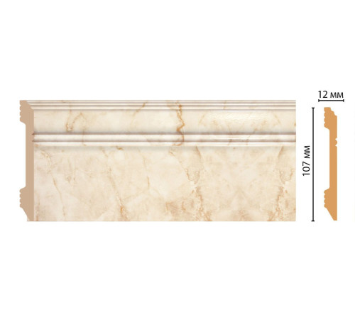 Плинтус напольный DECOMASTER D105-80 ДМ 107х12х2400 мм D105-80 ДМ