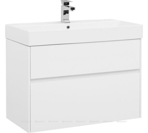 Тумба Aquanet Бруклин 85 белый глянец 00203960