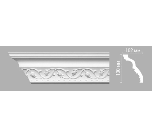 Плинтус потолочный с рисунком DECOMASTER 95821 100х102х2400 мм 95821