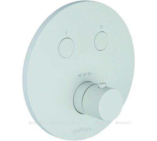 Термостат Paffoni Compact внешняя часть на 2 функции белый матовый CPT018BO