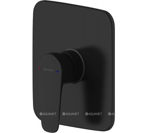 Смеситель встраиваемый Bravat Source Black 1-функциональный черный матовый PB8173218BW-ENG