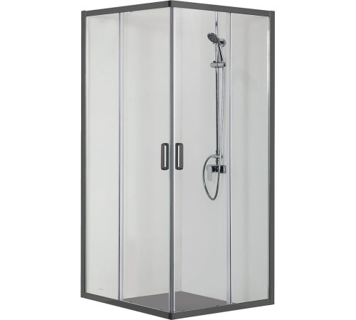 Душевой уголок Aquanet ARI KV 09020BL 900x900x2000 мм квадратный черный/прозрачное стекло AQ ARI KV 09020BL