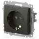 Розетка с заземлением и со шторкой, без рамки Elbi Eleсtriс Zena Vega 609-011100-243