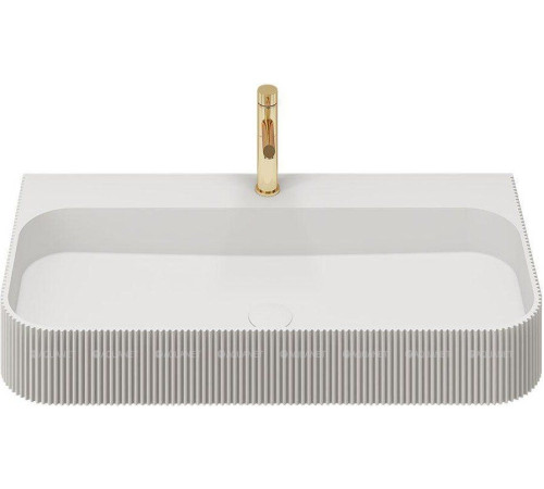 Раковина подвесная Vincea Solid Surface 750х460х120 мм белый матовый VWB-6SG75MW