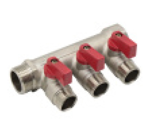 Коллектор запорный Kromwell 1 x 1/2 на 3 выхода EU.ST3042285 3x1x12_k