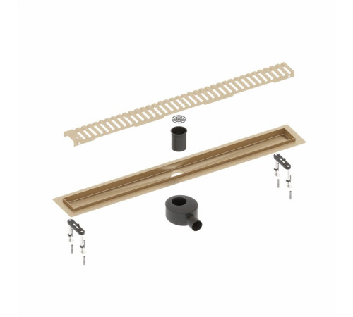 Душевой лоток Timo Drain System 700 мм решетка Lines золото матовое DS230107/17