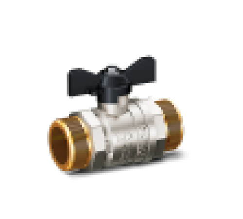 Кран шаровой латунный LD Pride 47.25.Н-Н.Б 1 Н-Н бабочка LD 47.304.25