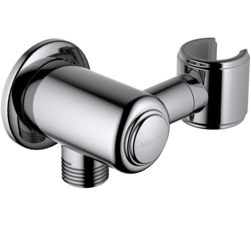 Шланговое подсоединение с держателем Aquatek КЛАССИК хром AQ2462CR