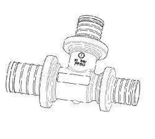 Тройник SANEXT Monolit 20х25х16 мм PPSU редукционный EFA31202516P