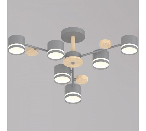 Люстра на штанге 68730 68730-0.3-06 GX53 GREY+WOOD