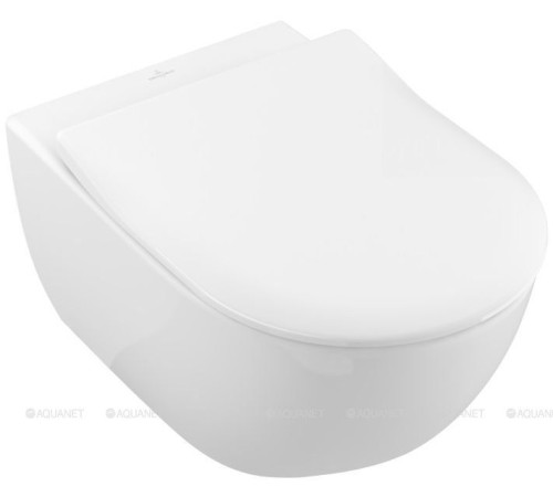 Унитаз подвесной Villeroy &amp; Boch Subway 2.0 370x560 мм CeramicPlus с сиденьем 5614R2R1