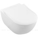 Унитаз подвесной Villeroy &amp; Boch Subway 2.0 370x560 мм CeramicPlus с сиденьем 5614R2R1