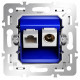 Механизм ТВ-розетки оконечные и розетки Ethernet RJ-45 Voltum S70 VLS0607M