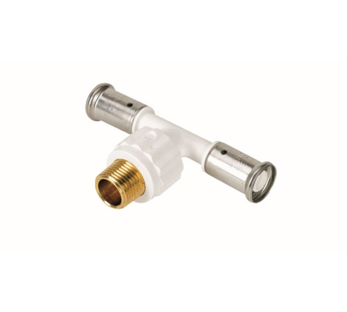 Тройник пресс Henco HP 16x1/2x16 белый 14PKW-160416