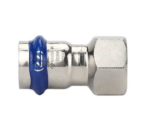 Муфта раструбная Varmega Inox Press 22х1/2 внутренняя резьба VM705002204