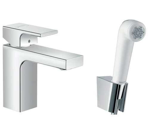 Смеситель для раковины Hansgrohe Vernis Shape с гигиеническим душем 71216000
