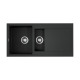 Кухонная мойка OMOIKIRI Sakaime 100-2-BL Tetogranit 100x50 см черный 4993892