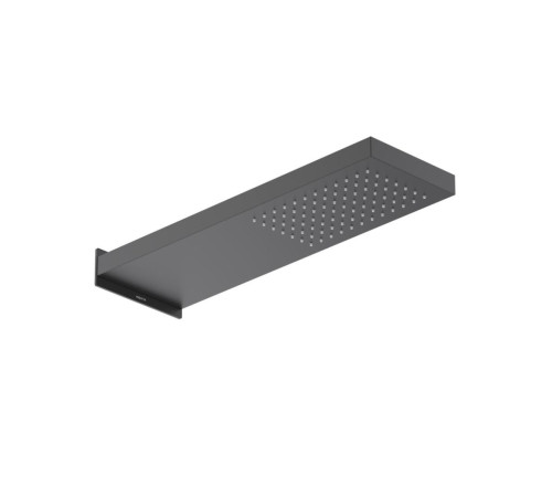 Душ верхний настенный Aquanet 550x170x30 мм матовый черный AQ2084MB
