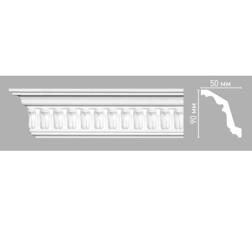 Плинтус потолочный с рисунком DECOMASTER 95028 90х50х2400 мм 95028