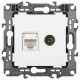 ТВ-розетка и розетка Ethernet RJ-45 без рамки Эра Эра 12 12-3110-01М