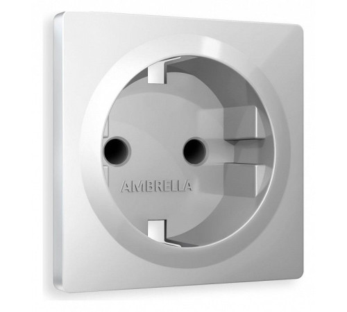 Накладка для розетки с заземлением и со шторками Ambrella Volt Quant AP4070