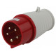 Вилка прямая 3P+PE+N Эра V-16-3P-PE-N-IP44