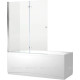 Шторка для ванны Aquanet Beta 4 1220x1400 мм прозрачное стекло петли хром NF6222-hinge