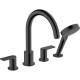 Смеситель на край ванны hansgrohe Vernis Shape на 4 отверстия внешняя часть матовый черный 71459670