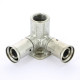 Водорозетка пресс-В проходная Henco 20x1/2x20 3P-200420