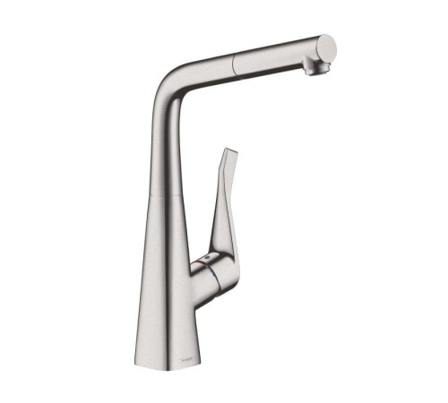 Смеситель для кухни hansgrohe Metris M71 315 мм выдвижной Г-излив 14821800