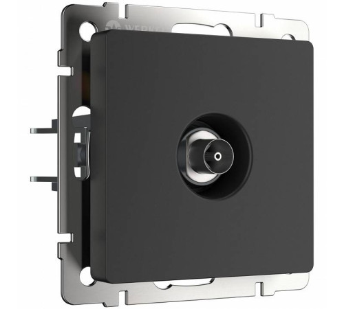 ТВ-розетка проходная без рамки Werkel черные матовый W1184008