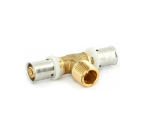 Тройник пресс с наружной резьбой General Fittings 20 х 1/2 х 20 мм 708G7271