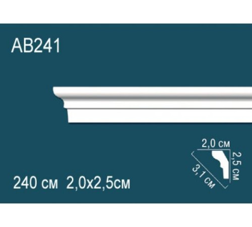 Карниз потолочный Perfect AB241 полиуретановый 110x110x2000 мм AB241