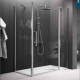 Душевой угол Novellini Young 120х80х200 см прозрачное стекло хром Y22P117-1K/R80LOU450-K/Y2F1B79-1K