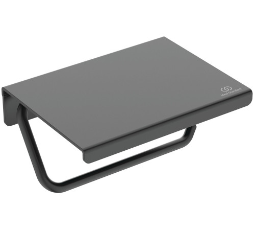 Держатель для туалетной бумаги Ideal Standard ALU+ с крышкой черный шелк BD592XG