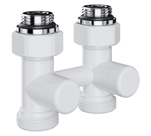 Узел нижнего подключения Royal Thermo Design прямой 1/2 x 3/4 EK белый RTE 07.00101