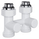 Узел нижнего подключения Royal Thermo Design прямой 1/2 x 3/4 EK белый RTE 07.00101