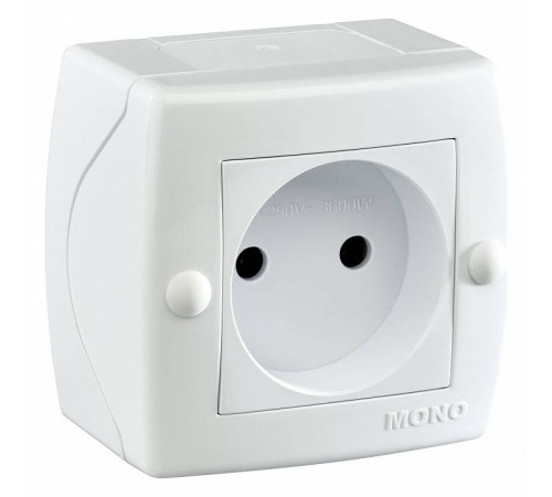 Розетка без заземления Mono Electric Octans IP20 104-010106-116