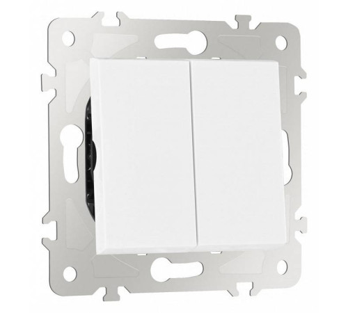 Выключатель проходной двухклавишный без рамки Arte Milano 203 203.32-2.white
