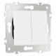 Выключатель проходной двухклавишный без рамки Arte Milano 203 203.32-2.white