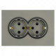 Розетка двойная с заземлением и со шторкой, без рамки Stekker RST16-5114-09 49934