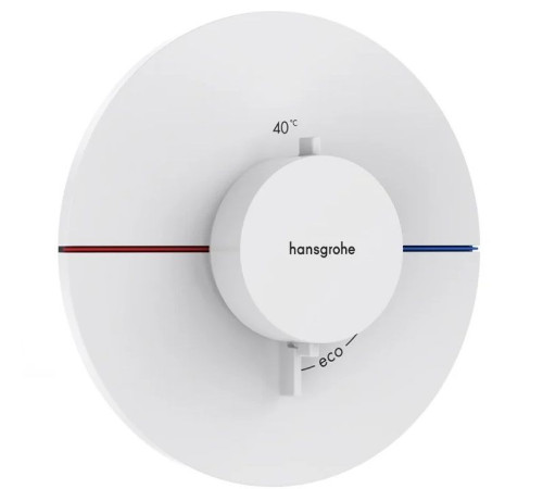 Термостат hansgrohe ShowerSelect Comfort S с регулировкой напора скрытый монтаж матовый белый 15559700