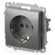 Розетка с заземлением, без рамки Elbi Eleсtriс Zena Vega 609-011000-217