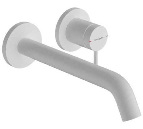 Смеситель для раковины Hansgrohe Tecturis S 225 мм настенный на 2 отверстия внешняя часть белый матовый 73351700