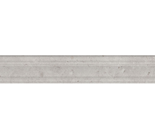 Бордюр Kerama Marazzi Риккарди серый светлый матовый структура обрезной 40х7,3 см BLF010R