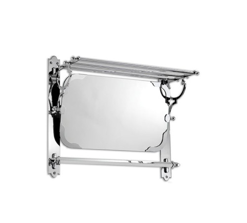 Полочка для полотенец с откидным зеркалом Devon&amp;Devon Amelie хром HBRACKCR