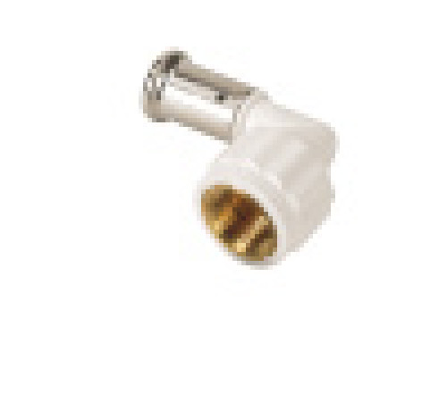 Угольник 90° пресс Henco PVDF белый 26x3/4 ВР 6PKW-2605